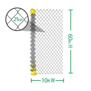 High Quality Galvanized or PVC Chain Link Fence